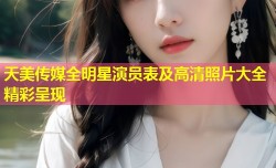 天美传媒全明星演员表及高清照片大全精彩呈现